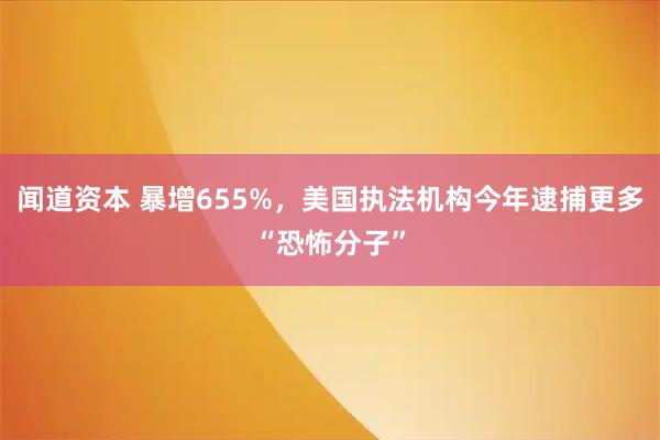 闻道资本 暴增655%,美国执法机构今年逮捕更多“恐怖分子”