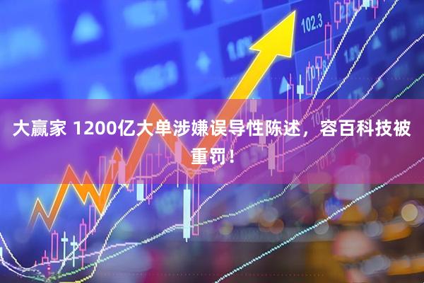 大赢家 1200亿大单涉嫌误导性陈述，容百科技被重罚！